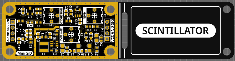 Front side rendering of the PCB