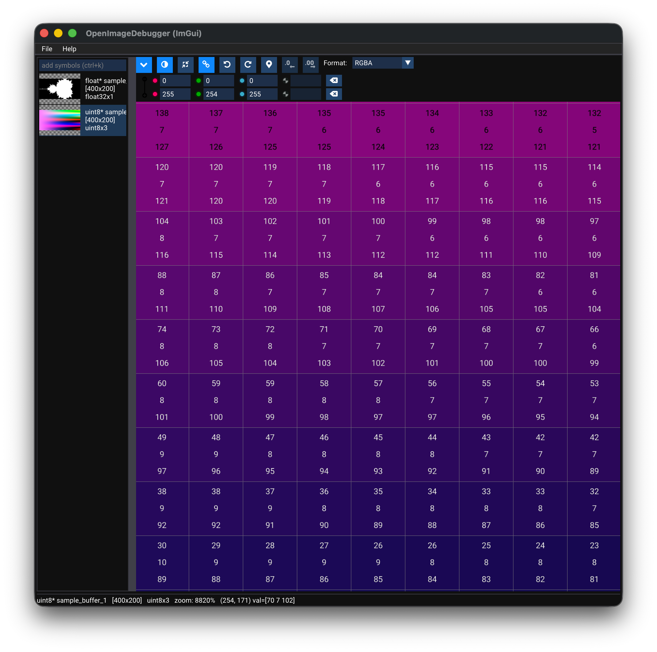Sample window