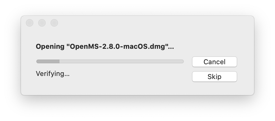 Verifying OpenMS-<version>-macOS.dmg