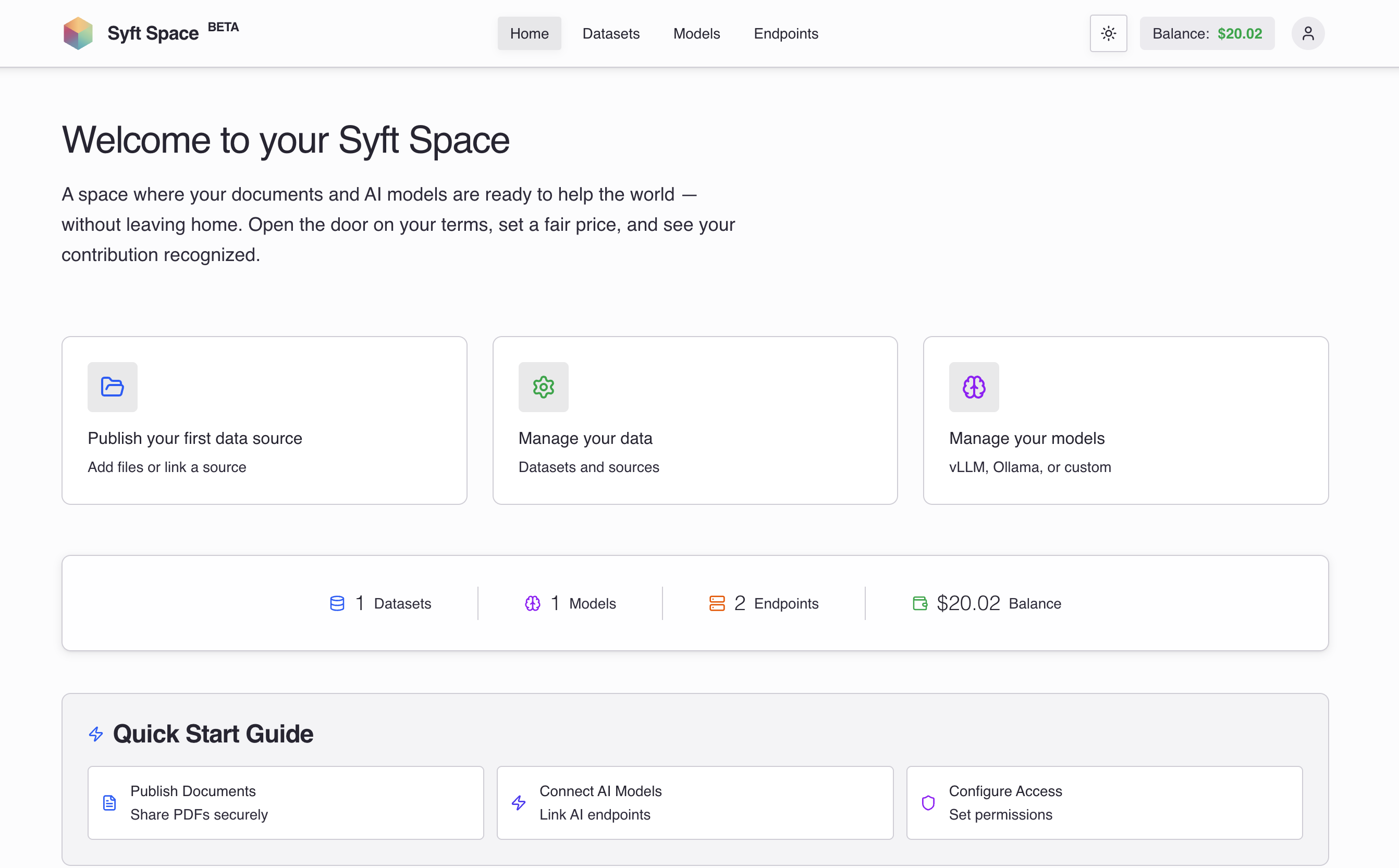 Syft Space Dashboard
