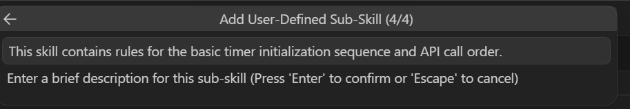Input sub-skill description