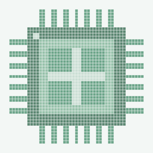 OpenRTL green pixel chip: original RapidRTL homepage artwork