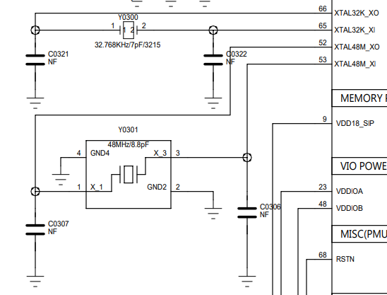 48 MHz Crystal Schematic