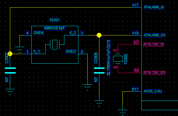 32.768 kHz Crystal Schematic