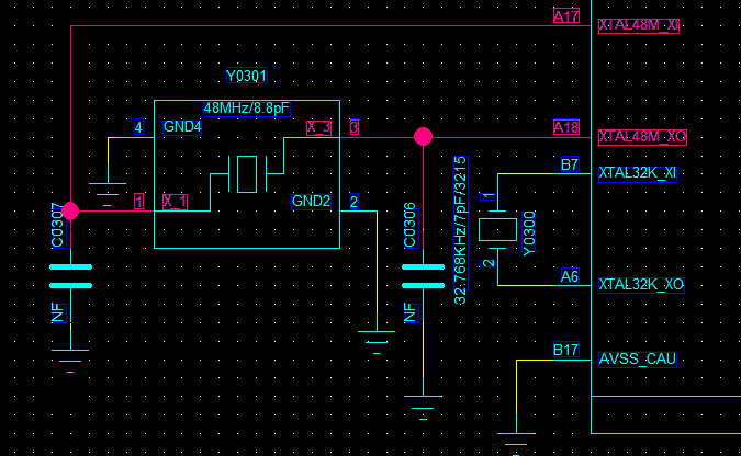 48 MHz Crystal Schematic