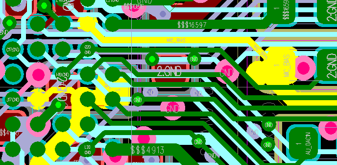 PCB Design of the Audio Circuit Power Supply Filter Circuit