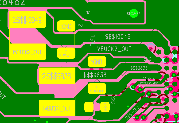 PCB layout of key DC-DC components