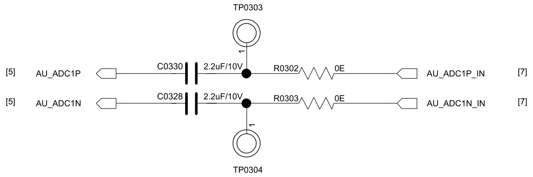 Differential Analog Audio Input Circuit Diagram