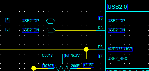 USB Signal Schematic