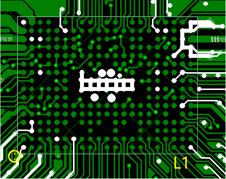Ground Signals on the TOP Layer Under the Chip