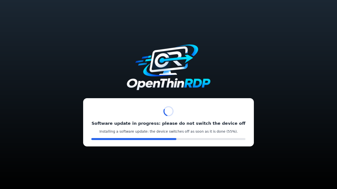 Software update in progress
