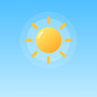 Animated sun, cloud, and rain weather cycle