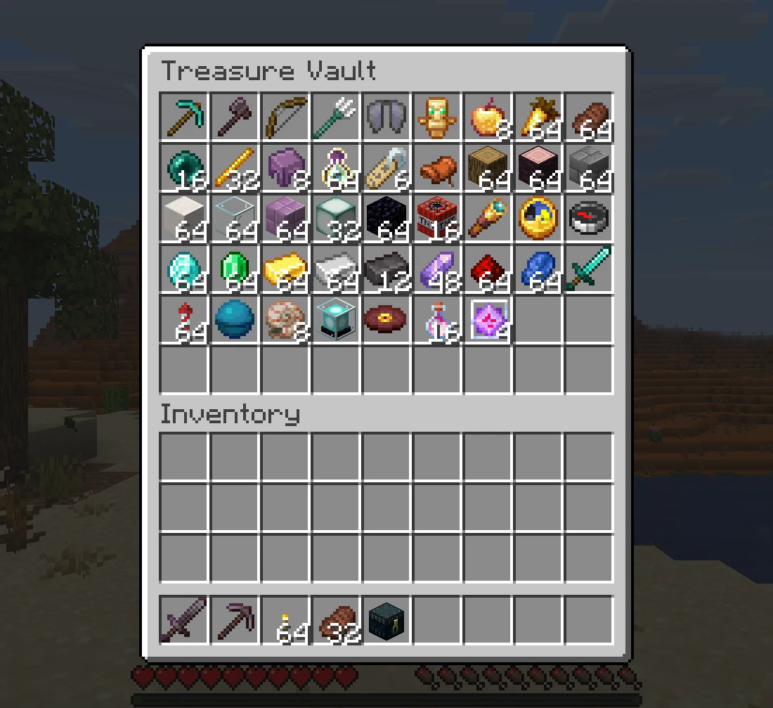 A 54-slot ender chest named Treasure Vault