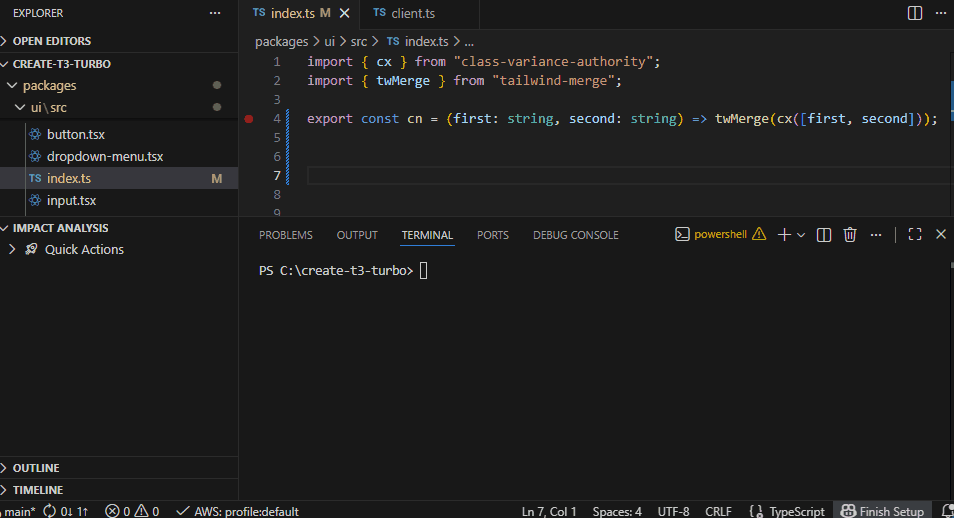 Workspace impact analysis