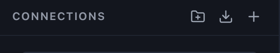Connections toolbar
