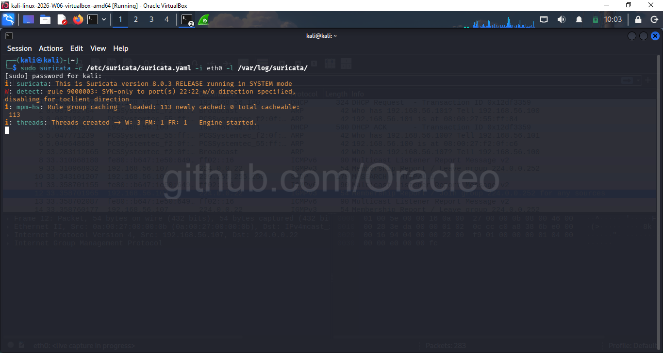 Suricata 实时运行中