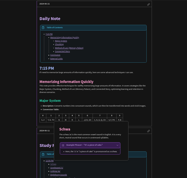 Example with Daily Notes