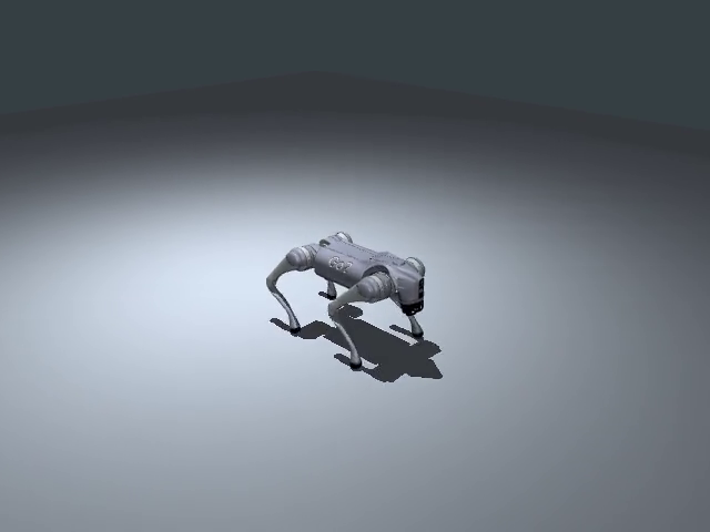 Actual MuJoCo Go2 rendering