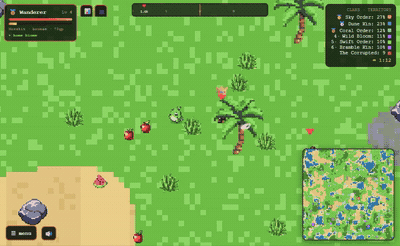 Clawland gameplay — taking territory