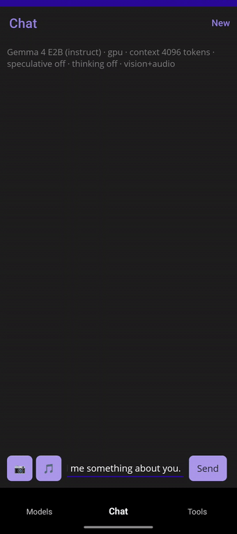 Streaming chat fully on-device in the MAUI sample (Android, GPU backend)