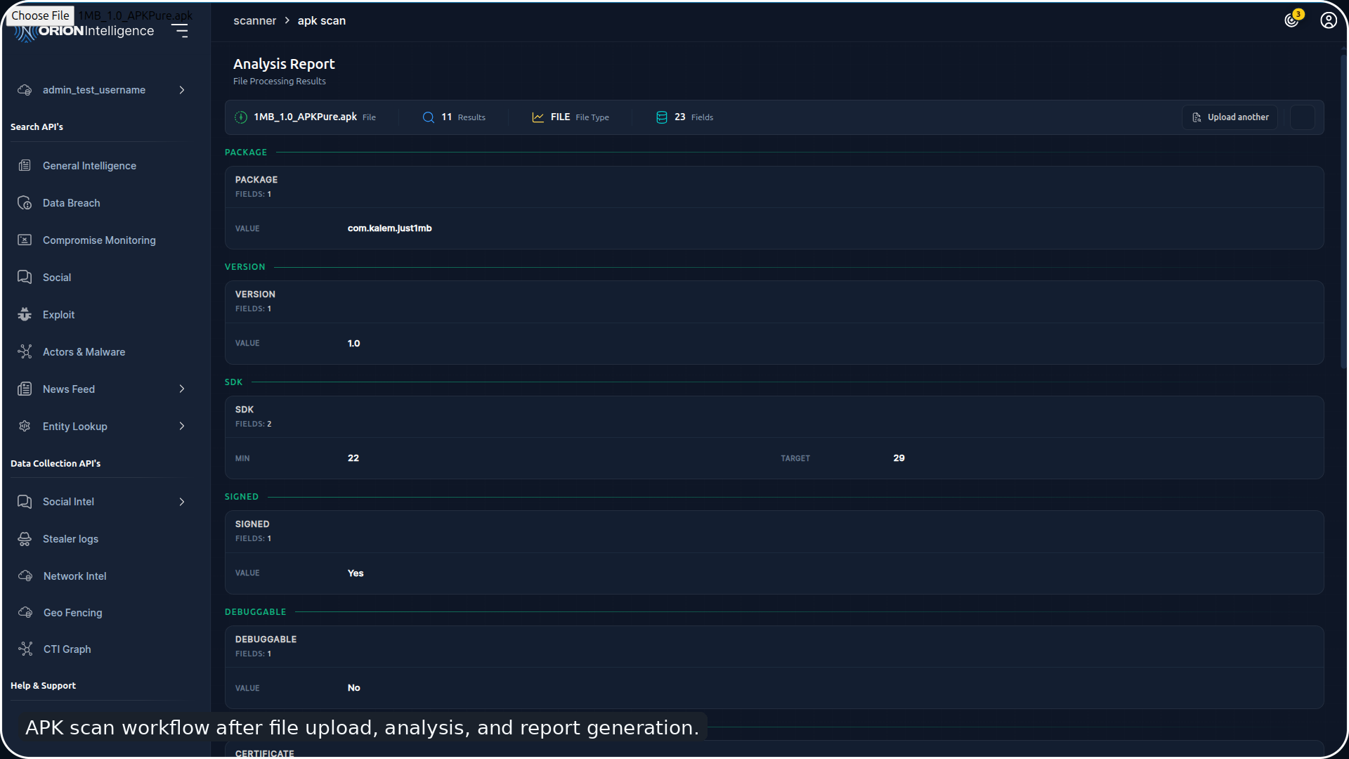 APK Scan Report