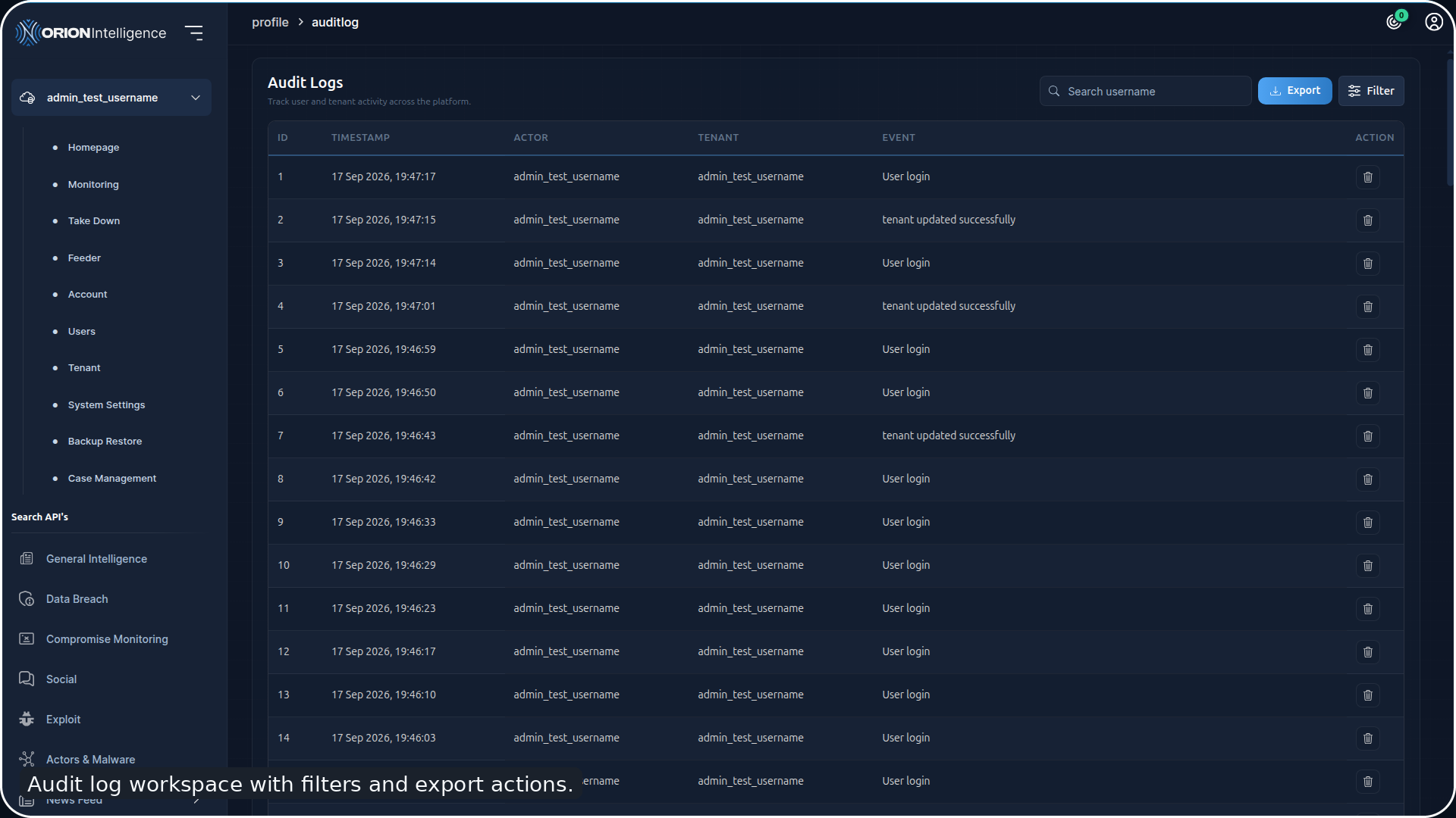 Audit Logs