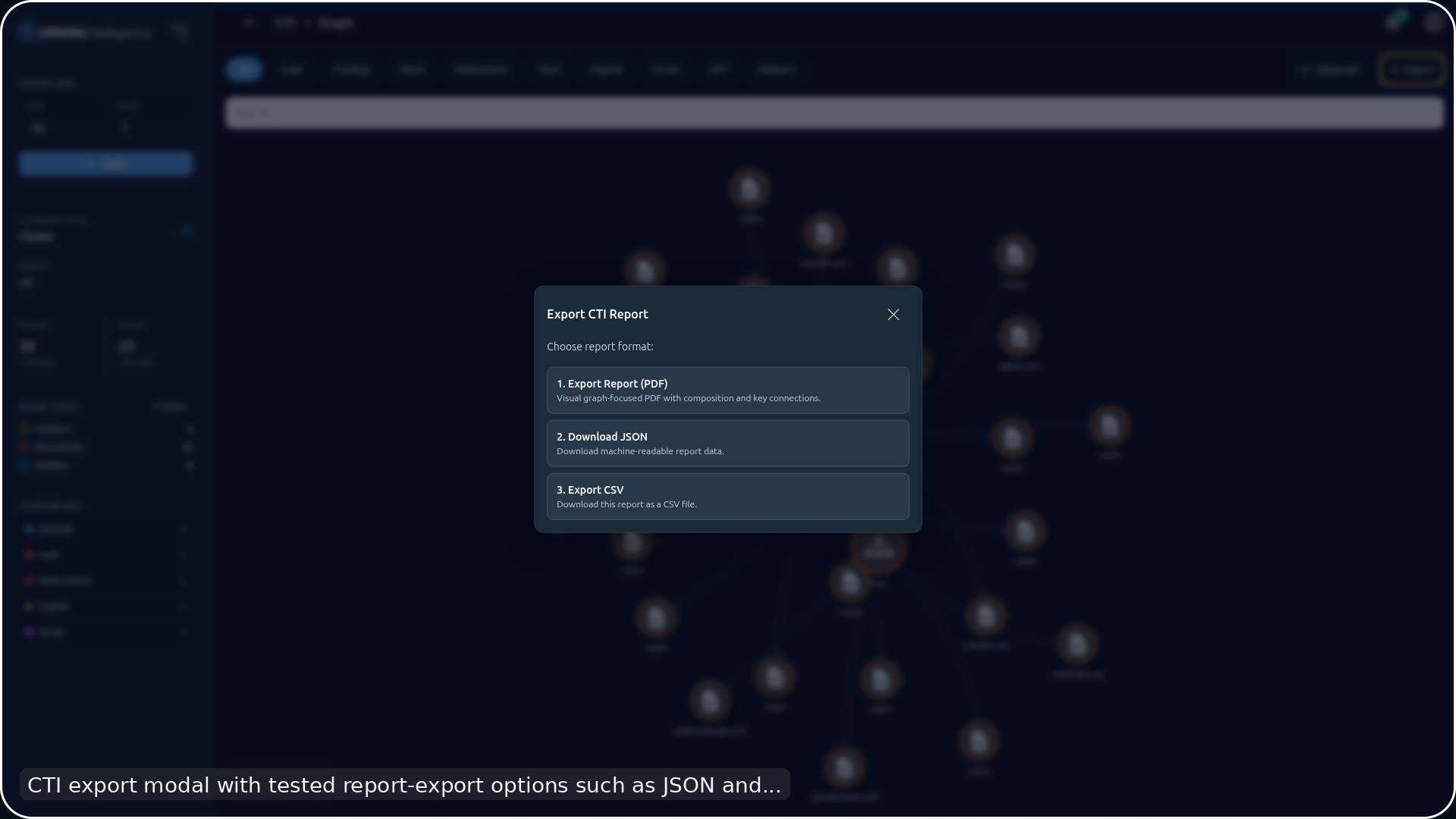 CTI Export Modal