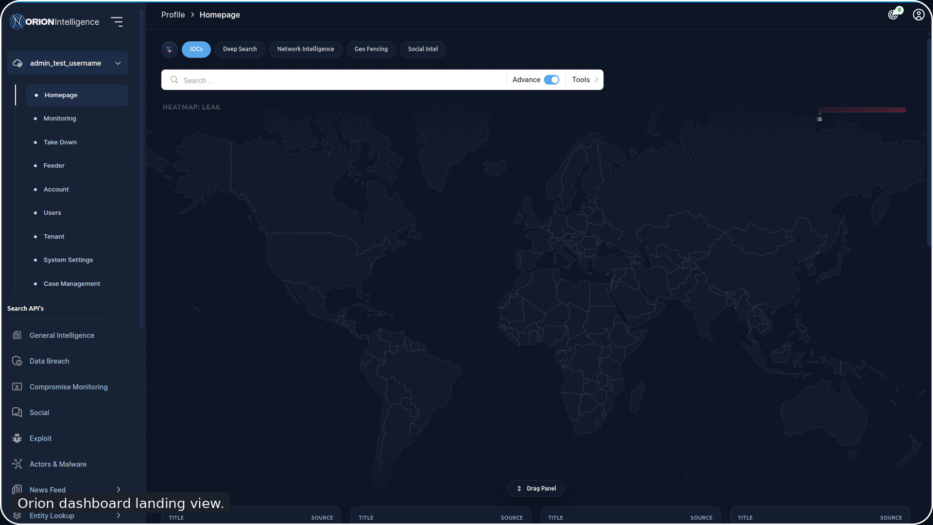 Homepage Overview