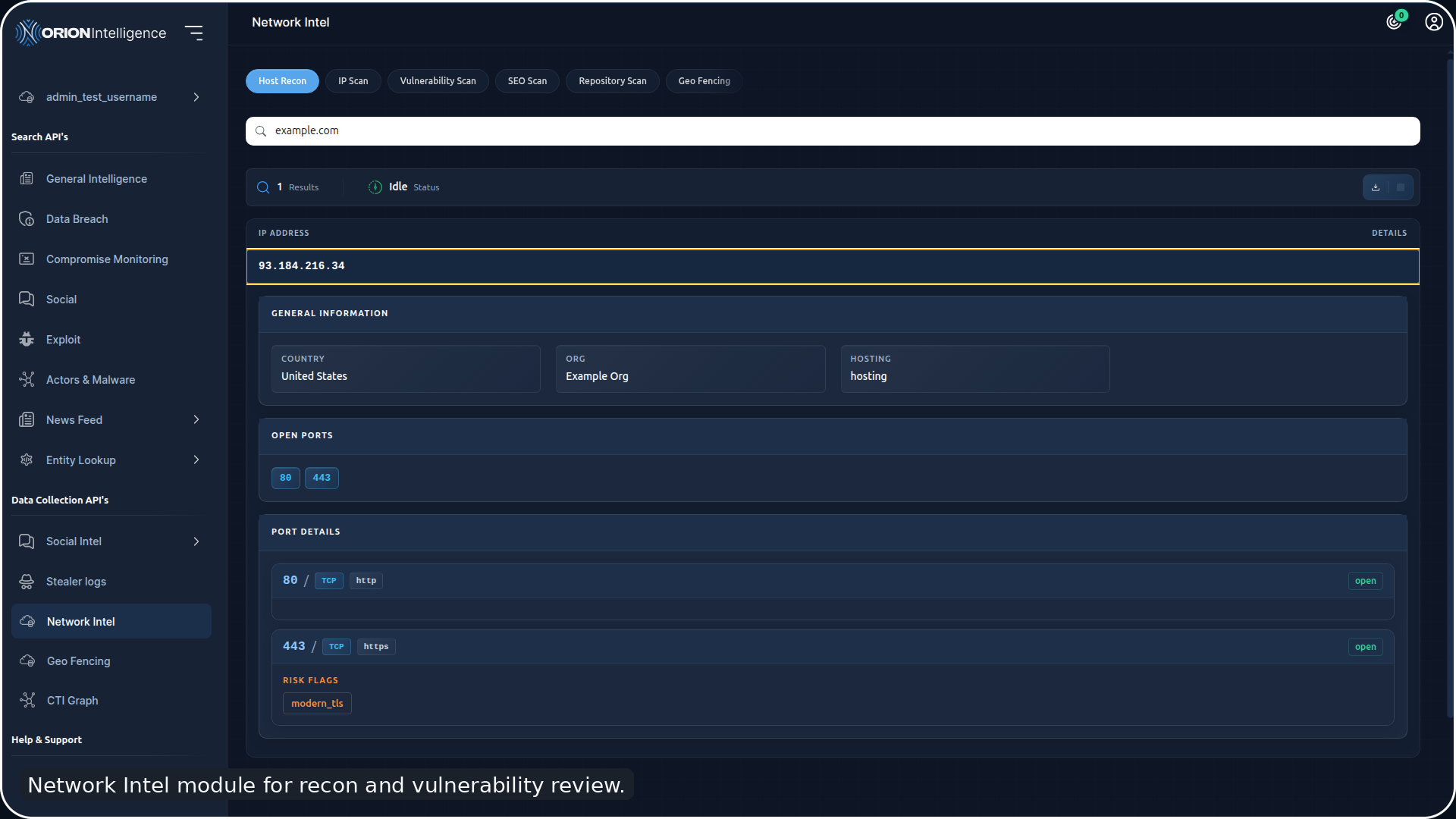 Network Intel Host Recon