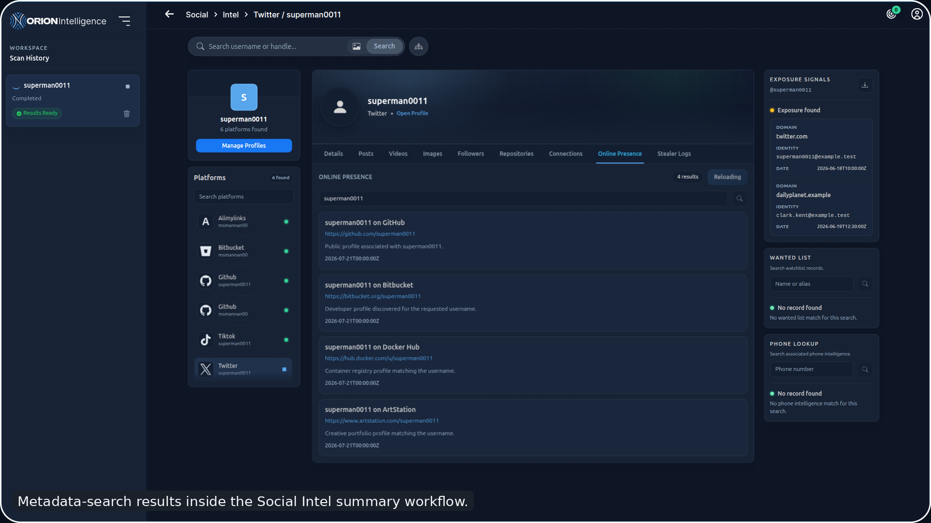 Social Metadata Results