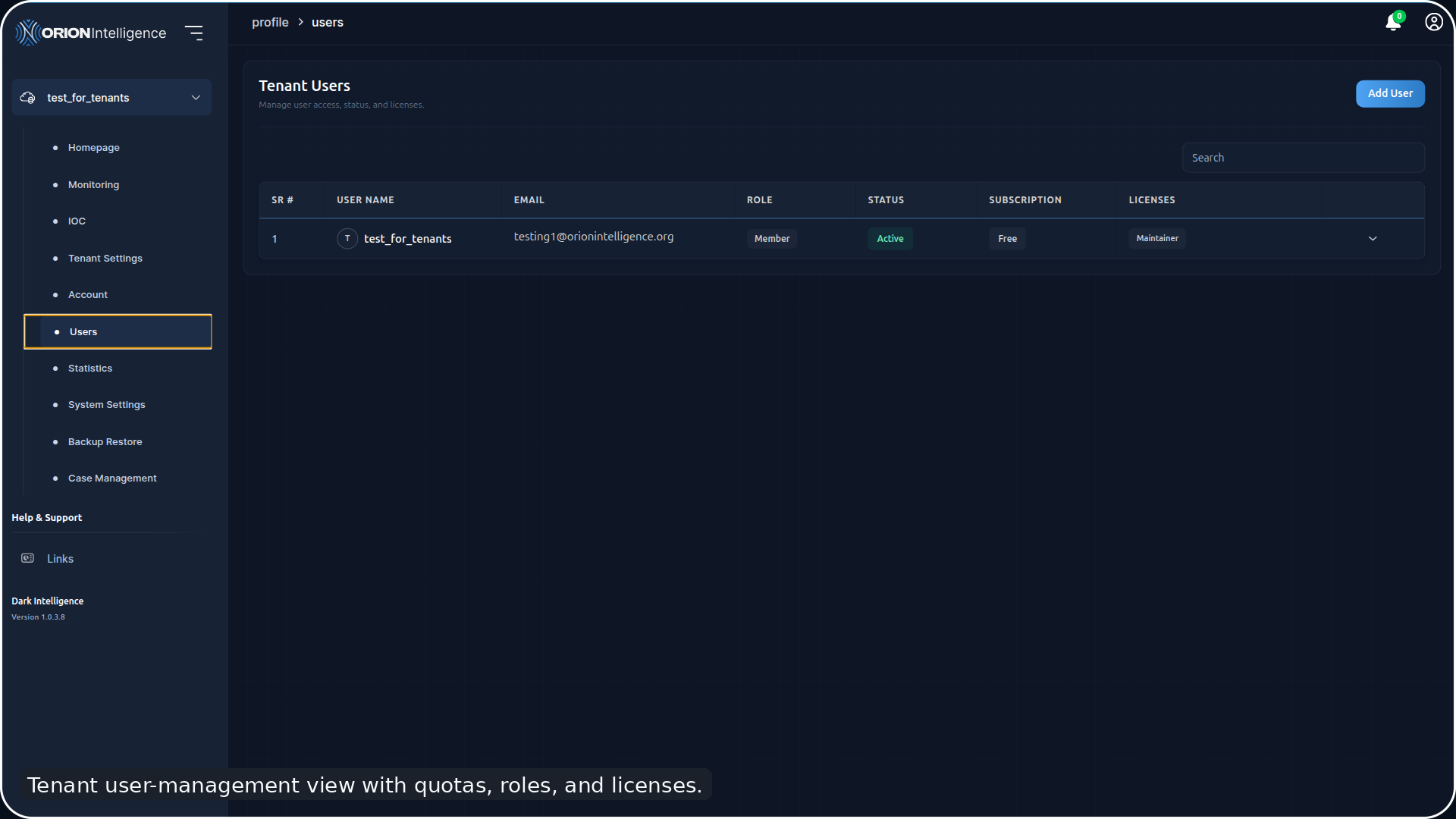 Tenant Users