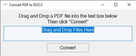 Github Osbornepro Convert Pdf To Docx Simple Application That Uses Microsoft Word Application To Convert Pdf Files To Docx