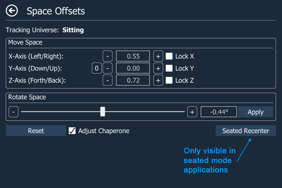 Space Offsets Page