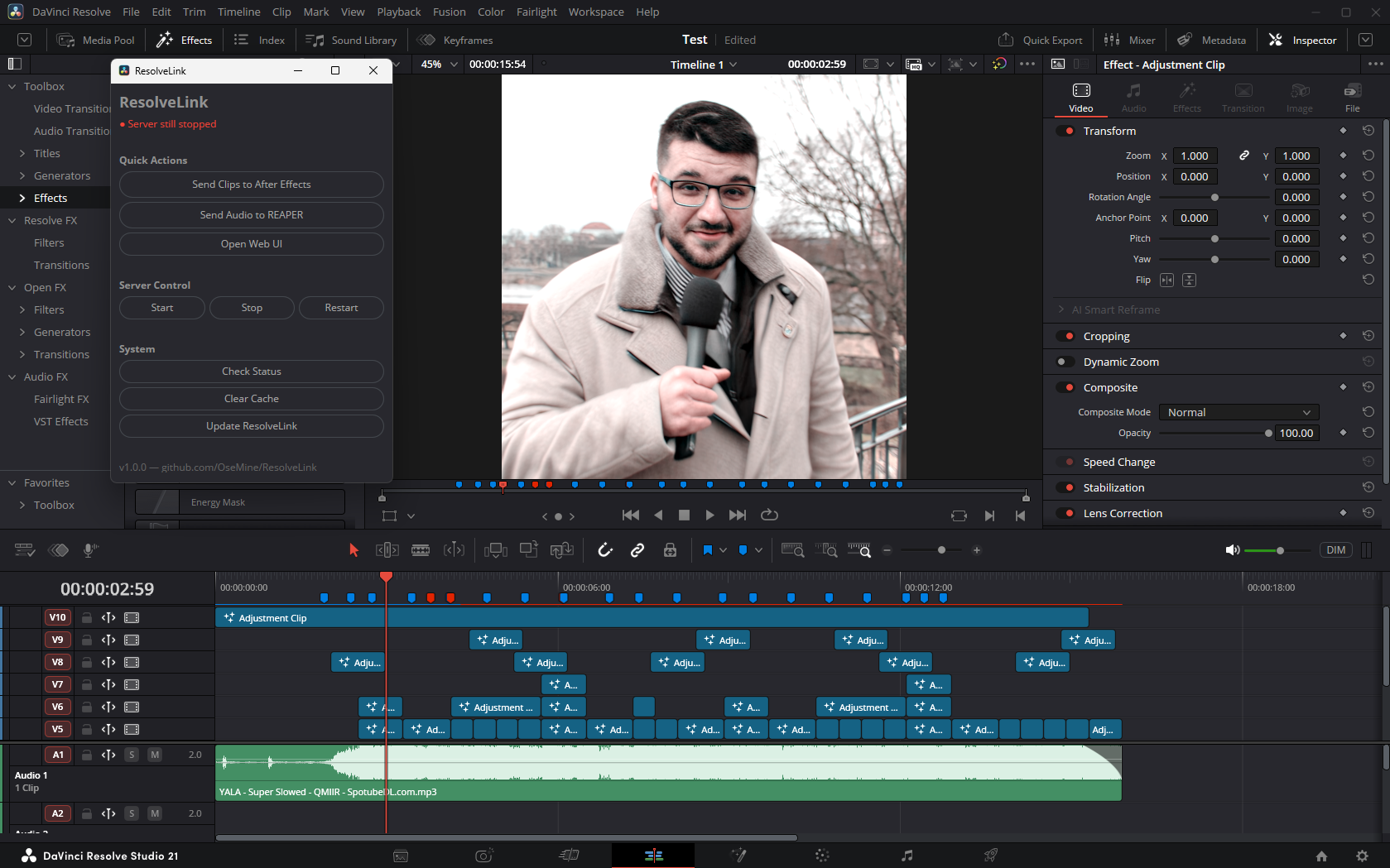 ResolveLink in DaVinci Resolve