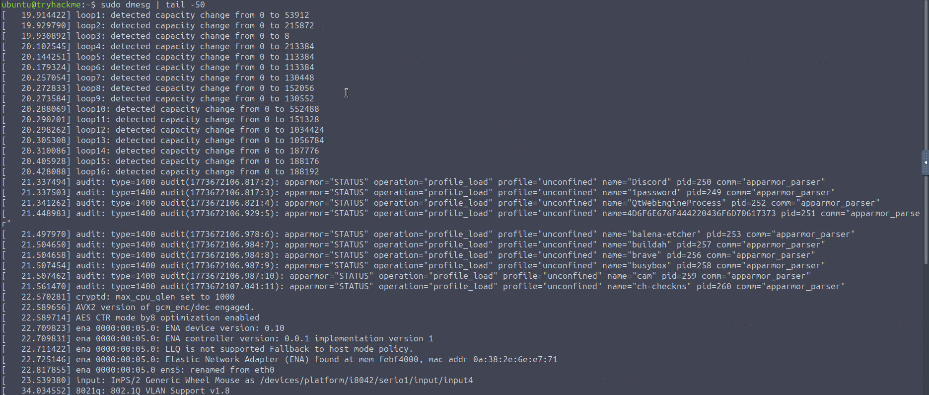 显示后门相关消息的内核日志审查