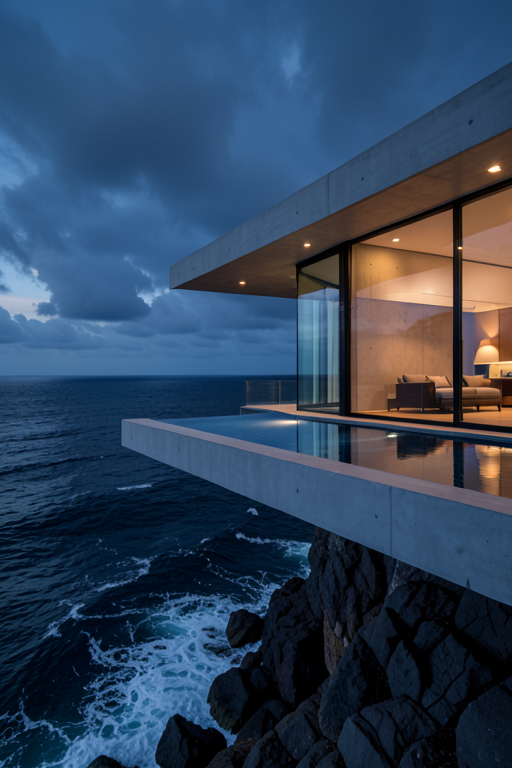 FLUX.2-klein 4B, Modern Glass Villa