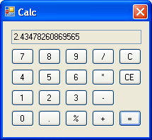 calculator GUI c#