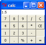 calculator GUI python