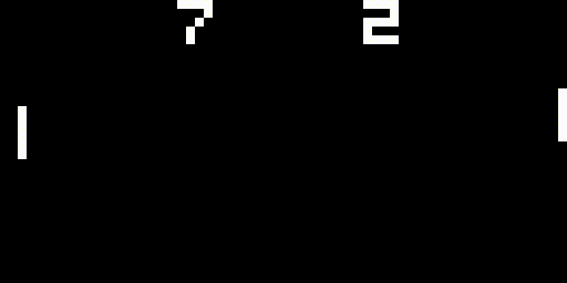 demo of PONG playing in emulator