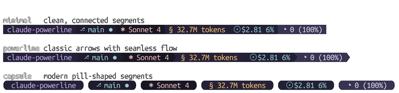 Claude Powerline Styles