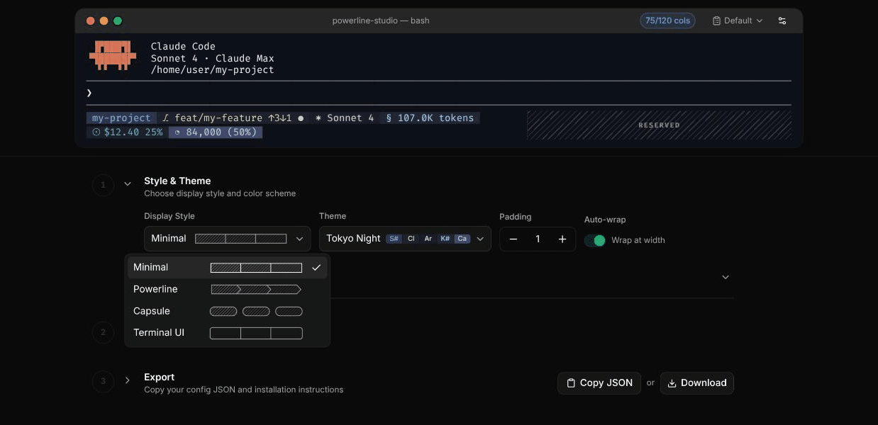 Powerline Studio visual configurator
