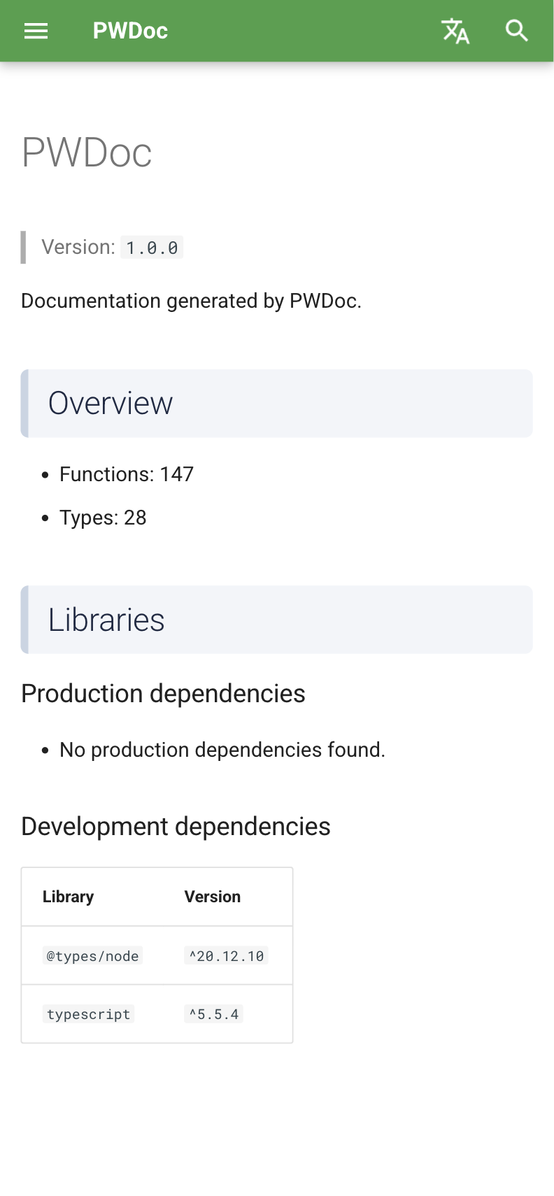 PWDoc docs preview EN mobile