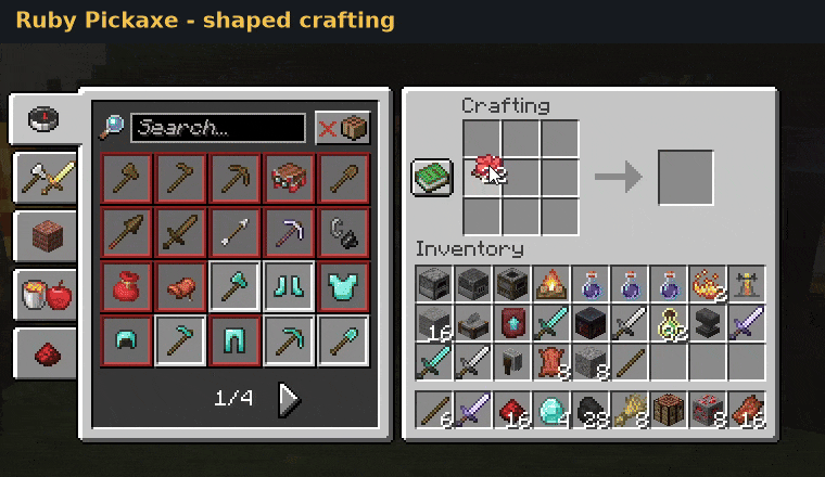 Ruby pickaxe