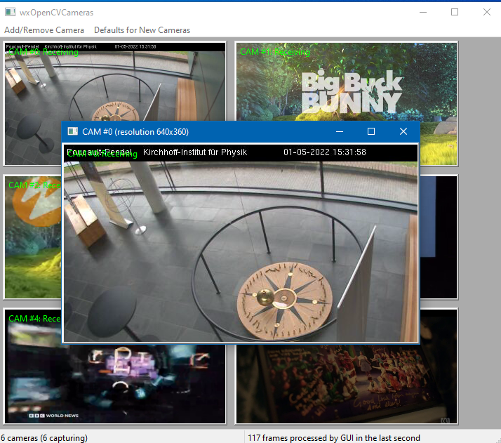 wxOpenCVCameras Screenshot