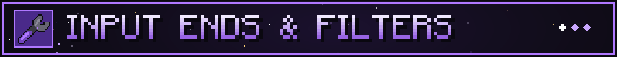 Input ends and filters