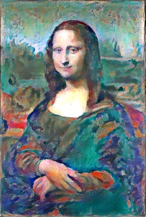 Mona Lisa in the style of Woman with a Hat
