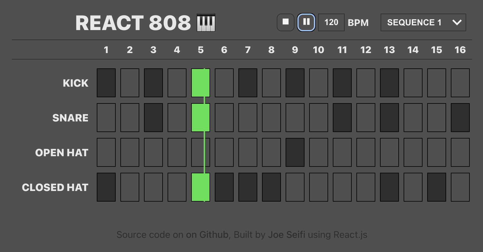React 808 Screenshot