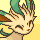 an icon of a happy leafeon