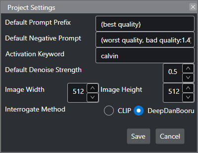Project Settings